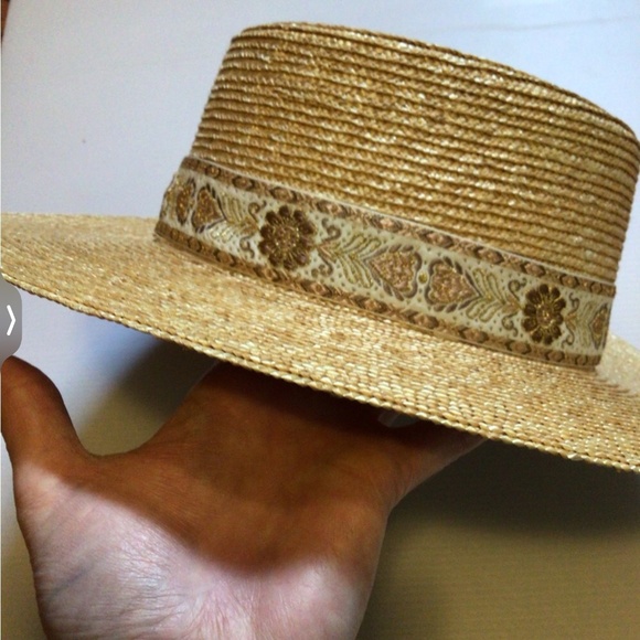 Sale! Rare Lack of Color straw jacquered boater main image 5